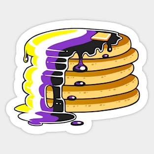 Nonbinary Pride Pancakes LGBT Sticker